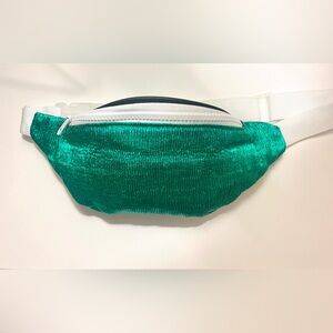 Iridescent green fanny pack